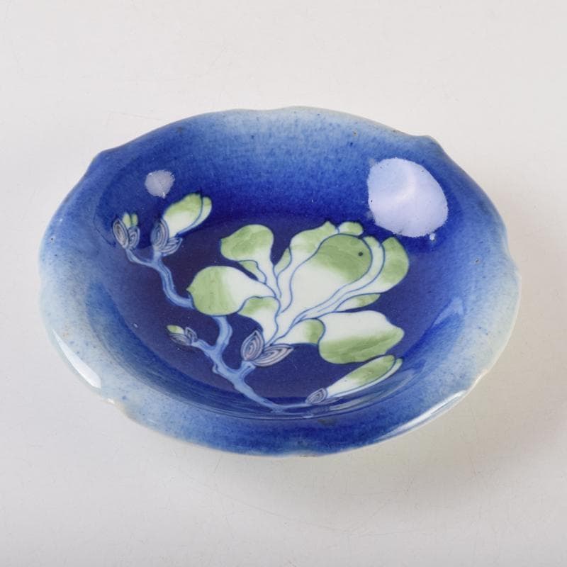 瀬戸焼　古瀬戸　西浦焼　花蝙蝠文　輪花盤　皿　N　9104 和食器 瀬戸焼 / wanohana 小皿 全4色 約11×11×H2cm 日本製 和の花 食