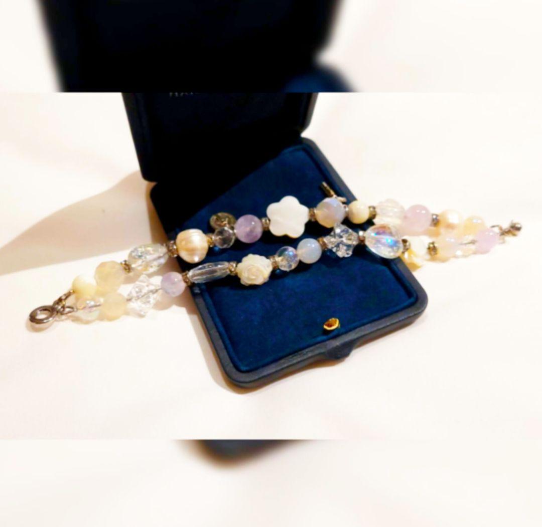 【希少美品】ananで特集された有名店の1点物パワーストーンブレスレット パワーストーンブレスレット・タイガーアイミックス8mm (6803
