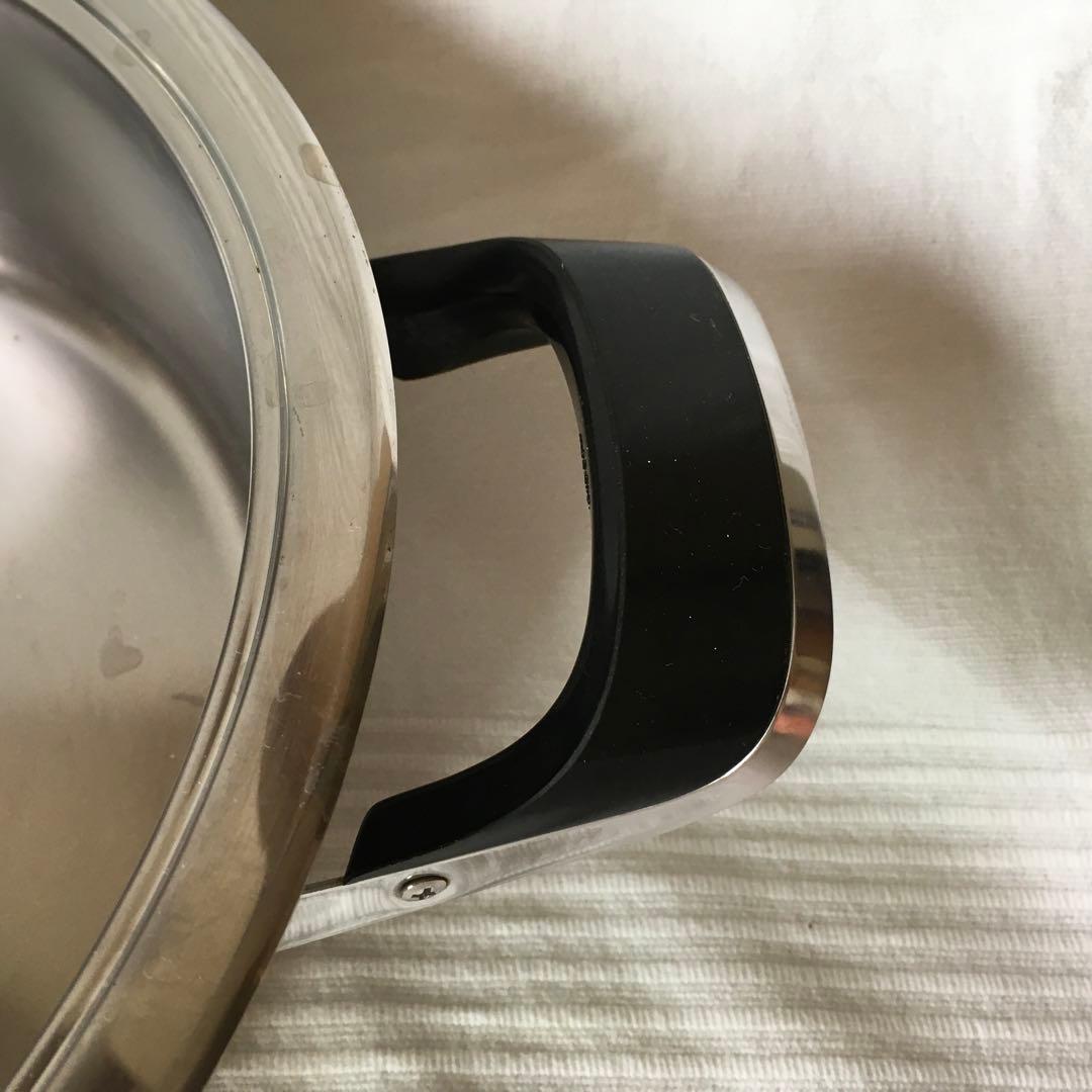 AMC ステンレススチール 両手鍋 24cm 3.3L 温度計付き