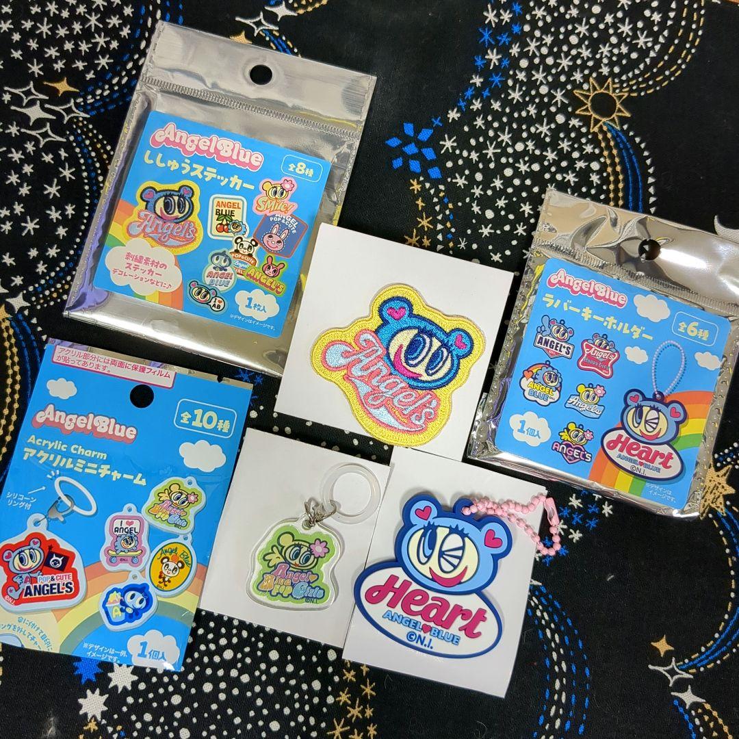 エンジェルブルー ラバーキーホルダー ミニチャーム ししゅう