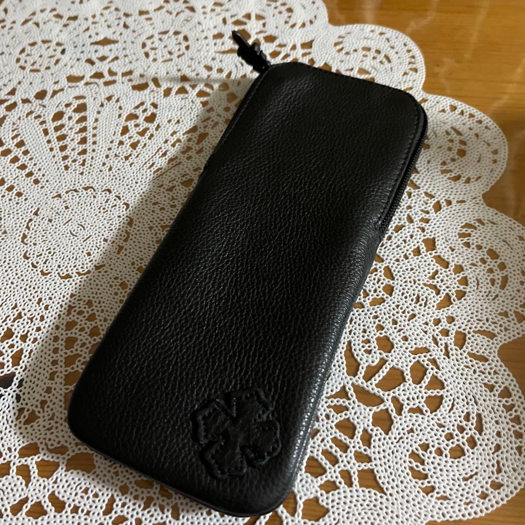 ブラックレザー メガネケース ジッパー式 レザーメガネケース ブラック – HushTug
