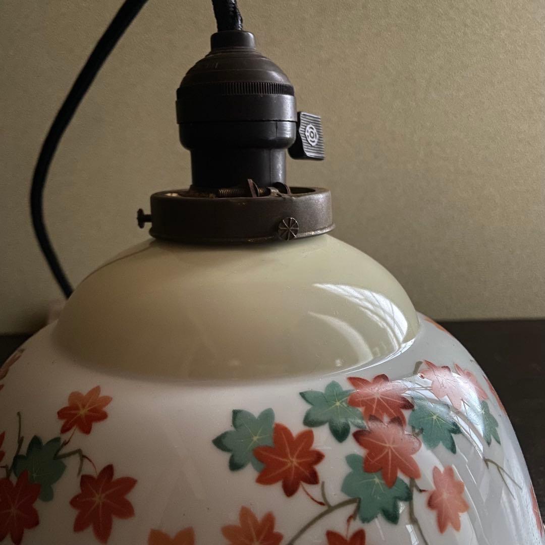 オールドノリタケ 則武 日陶 紅葉柄シェード 電笠 大正ロマン - メルカリ