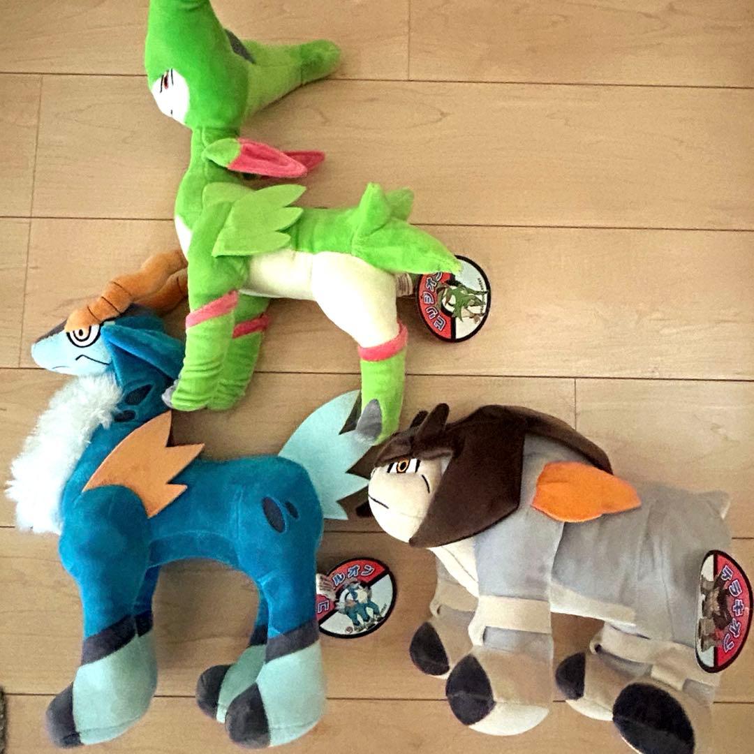 タグ付き ポケモン テラキオン コバルオン ビリジオン 特大 ぬいぐるみ TOMY ぬいぐるみ ポケモン テラキオン コバルオン ビリジオン 特大