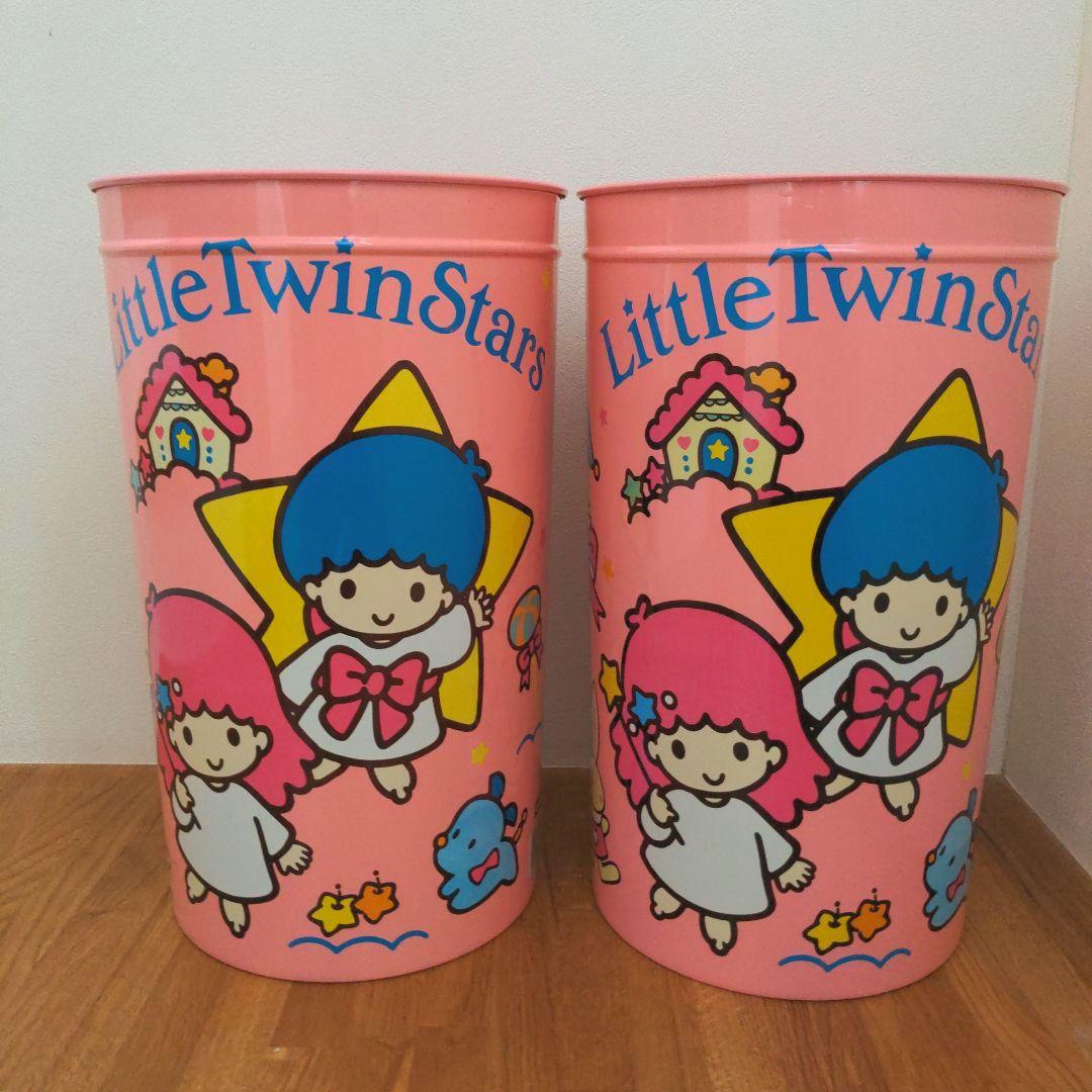 【新品】リトルツインスターズ　キキララ　昭和レトロ　ごみ箱 　スチール缶 ベネリックカプセルトイ