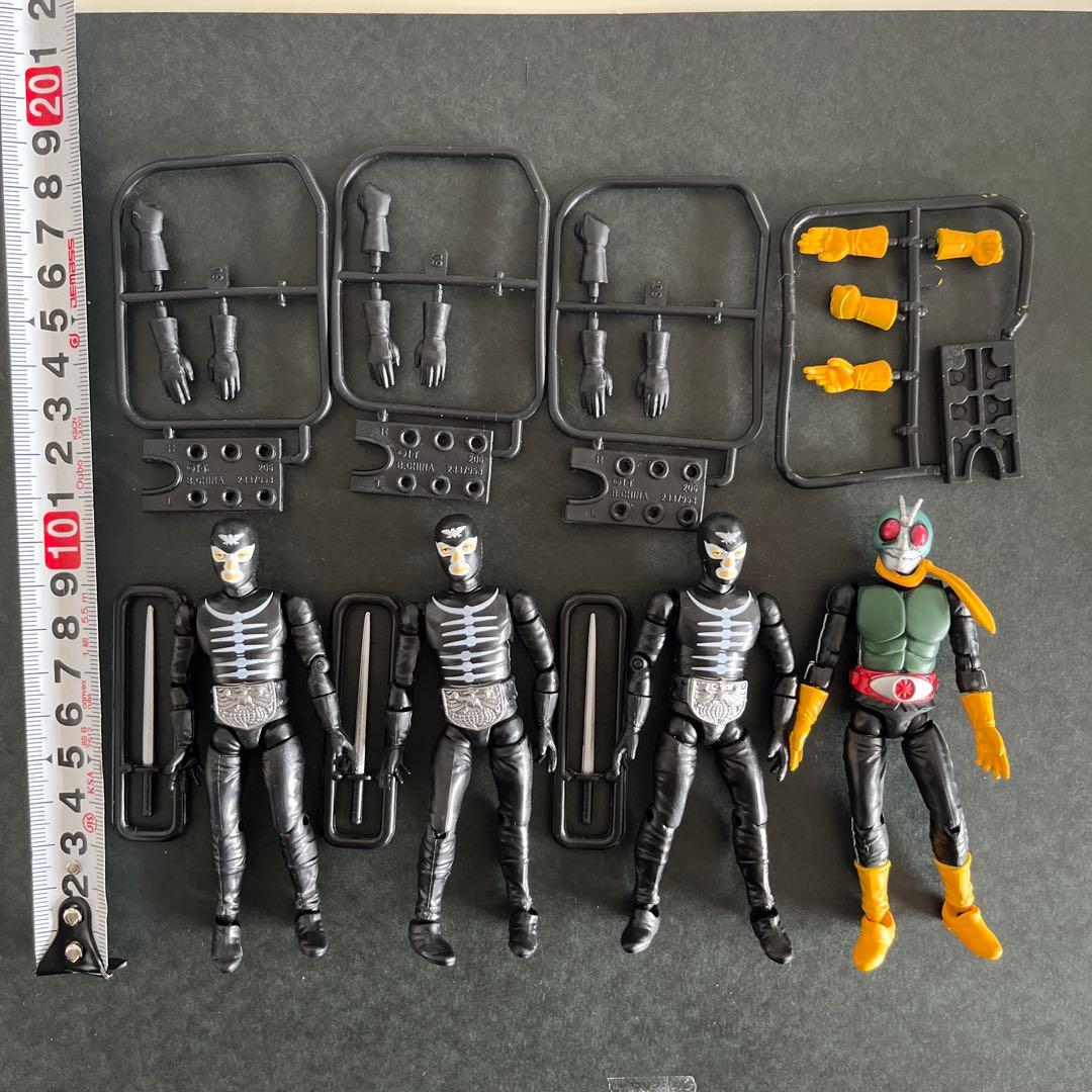 掌動 SHODO 仮面ライダーシリーズ ショッカー戦闘員、ニセライダー4体