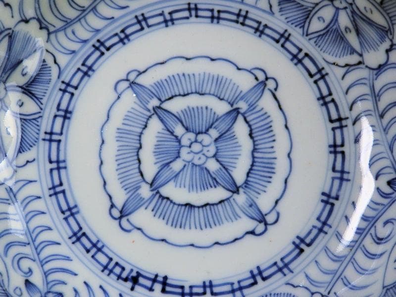 古伊万里 線描き クルス紋に花の図 膾皿 3客 D505AS-CZp - メルカリ