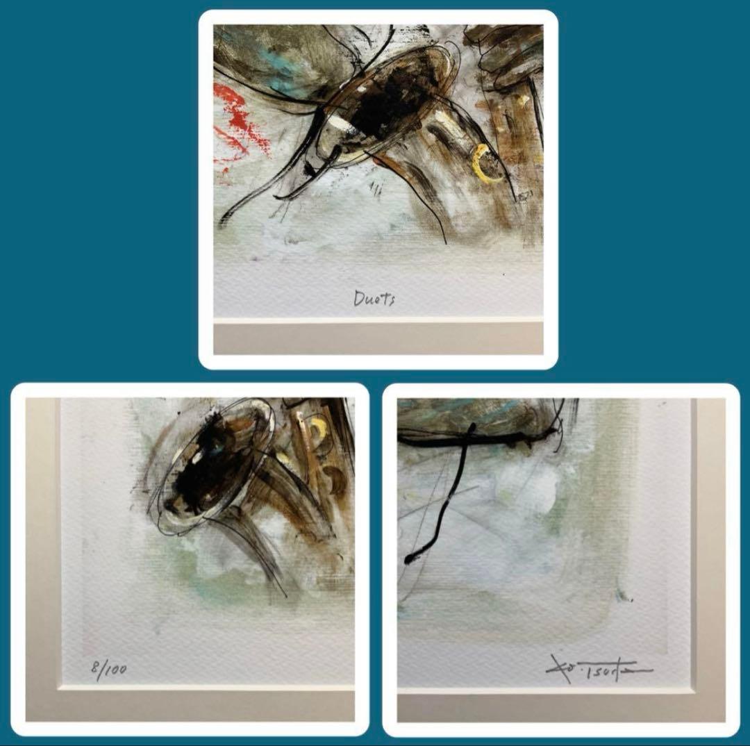 絵画・額縁・版画・津田耕・「Duets」・ピエゾグラフ・美術品