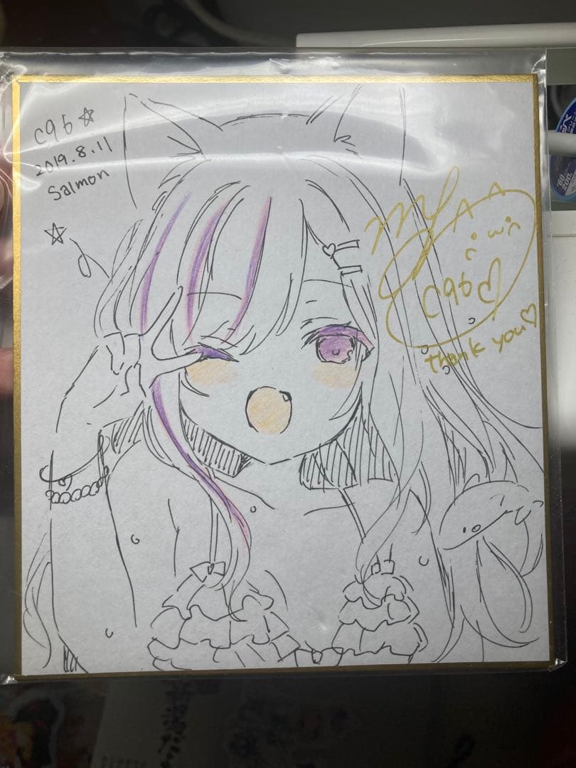イラストレーター まふゆ 直筆色紙 サイン入り 受注生産】豪華仕様 ケース入り直筆サイン色紙 - しぐれうい 5th