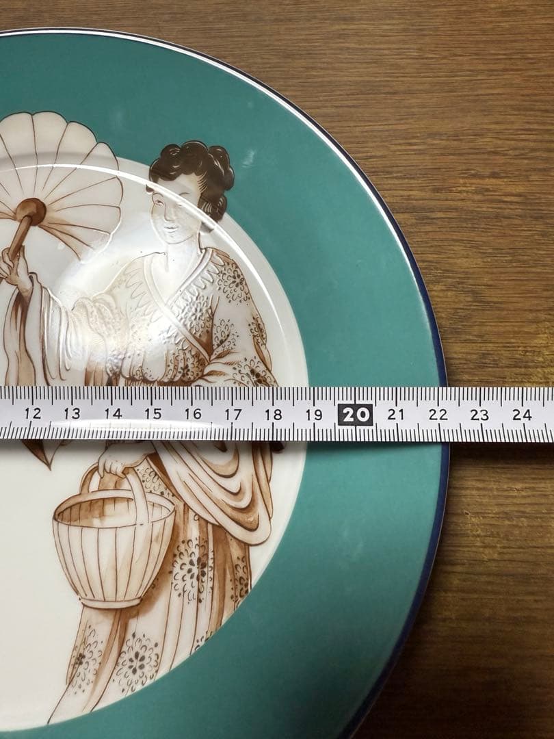Meissen 女性イラストの陶磁器皿 22cm