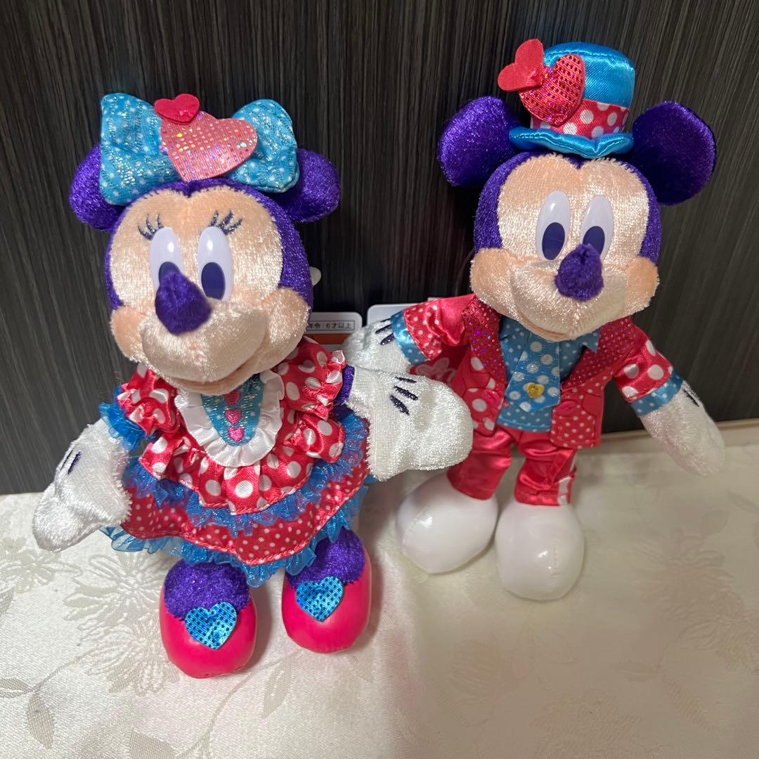 ディズニー パルパルーザ ぬいぐるみバッジ ミッキー ミニー 2点セット