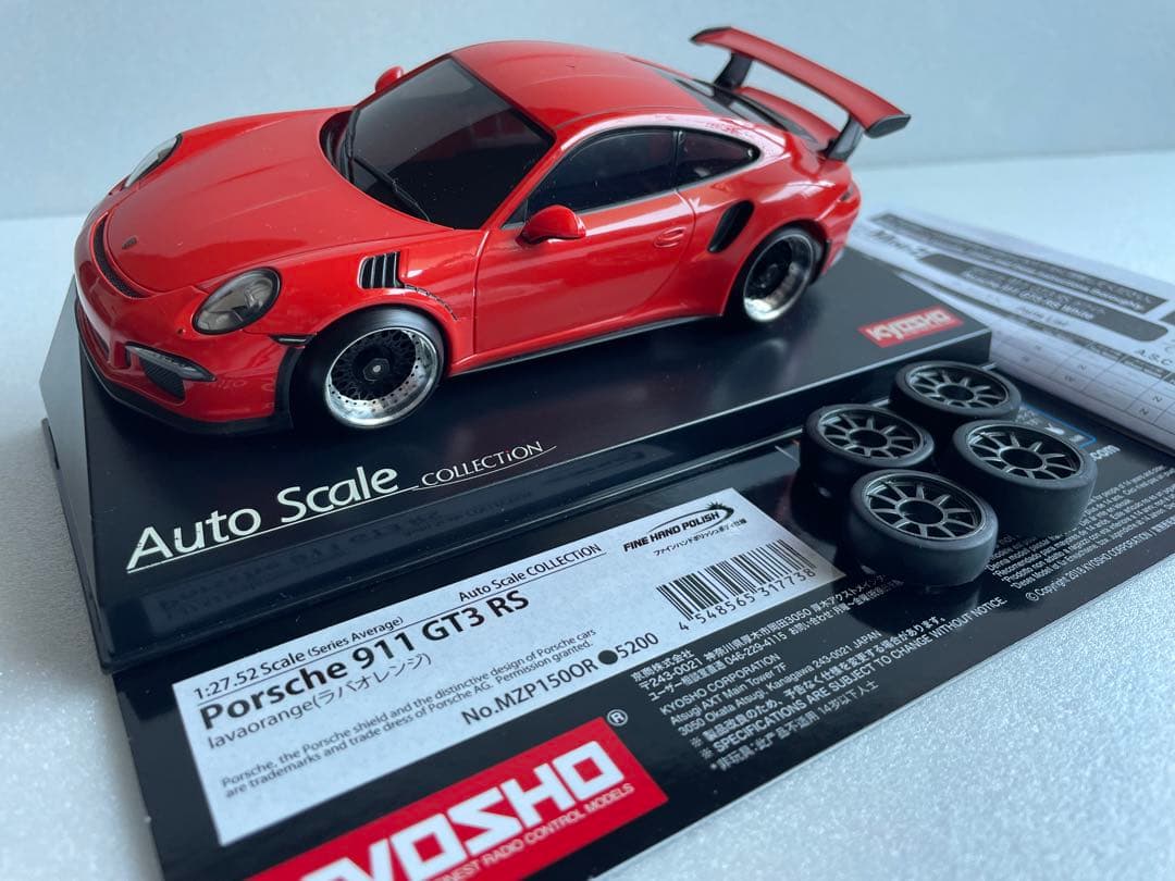 京商 ミニッツ ポルシェ911 GT3 RS（ASC／オレンジ）アルミホイール付