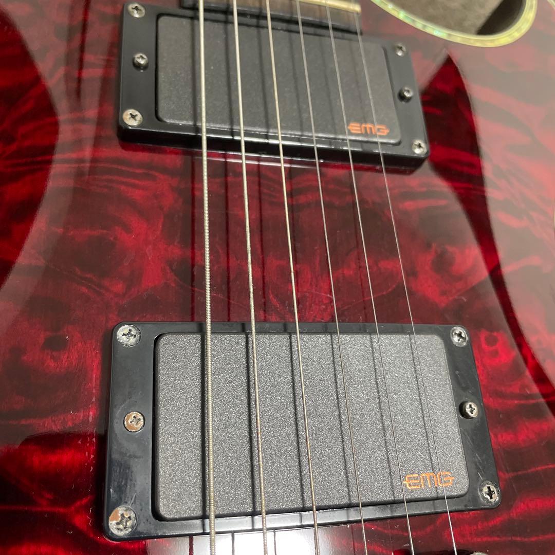 シェクター ギター EMG ケース付き - メルカリ