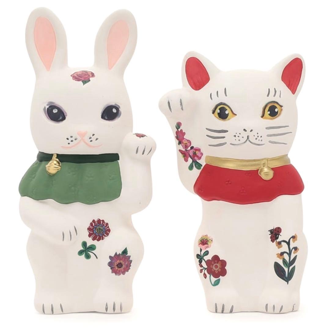 限定》アフタヌーンティー ナタリーレテ 招きうさぎ & 招きねこ お箱付