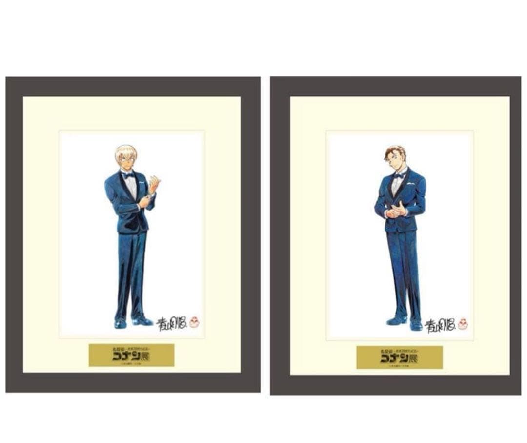 【連載30周年記念 名探偵コナン展】 複製原画 安室透　赤井秀一 名探偵コナン【30周年記念コナン展】赤井秀一＆安室透 原作絵 アクリル