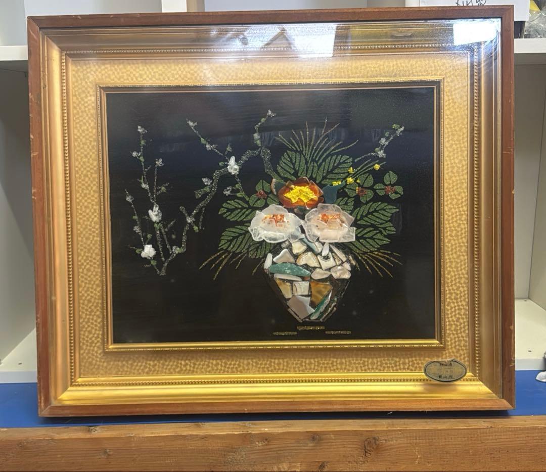 ⚫️ 天然石 貴石 原石 宝石画 貴石画 アート作品 工芸品 - メルカリ