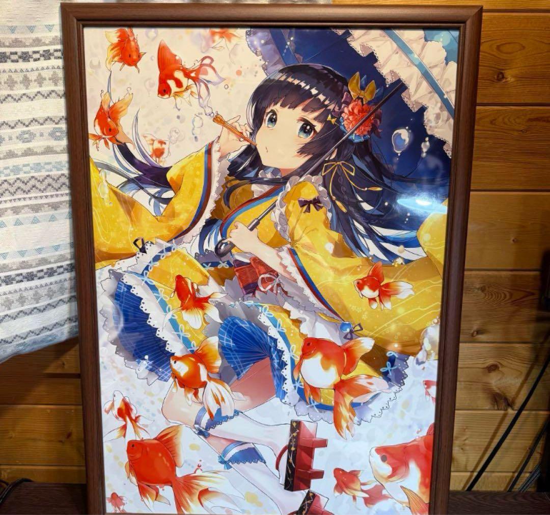 絵師100人展 06 Mika Pikazo 金魚召喚 複製原画 数量限定/受注】複製原画アクリルアート B4 - 『ENCOUNTER 遭遇
