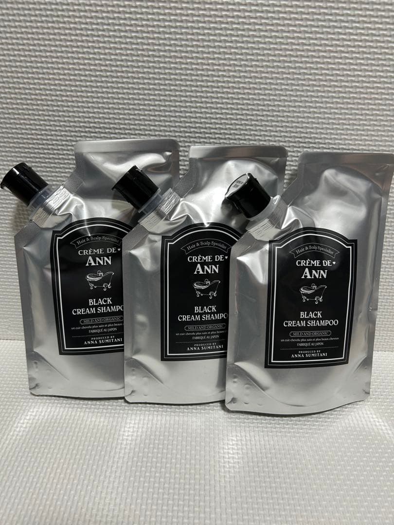 【新品未開封】クレムドアン　ブラッククリームシャンプー400g✖️3袋セット！ CREME DE ANN（クレムドアン） ブラッククリームシャンプー 1袋 400g