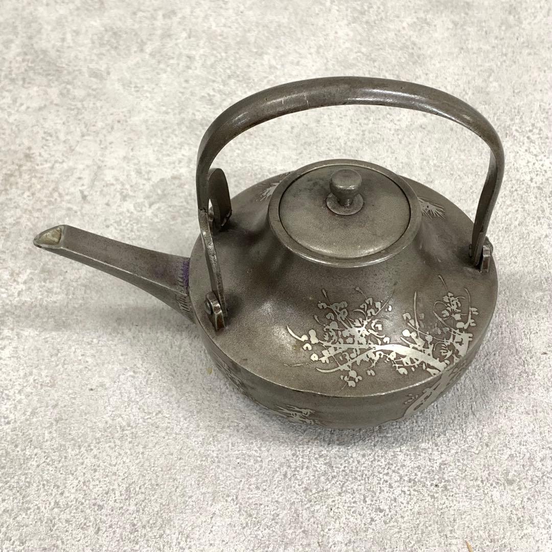 銚子 間村自造 秋月屋 松竹梅 木箱 錫製 酒器 水注