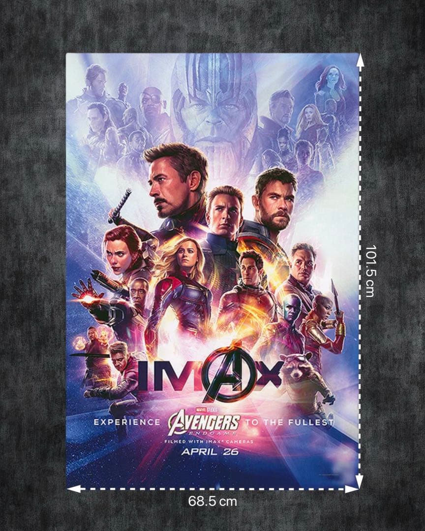 映画館用両面印刷ポスターUS版:アベンジャーズ エンドゲーム マーベル IMAX