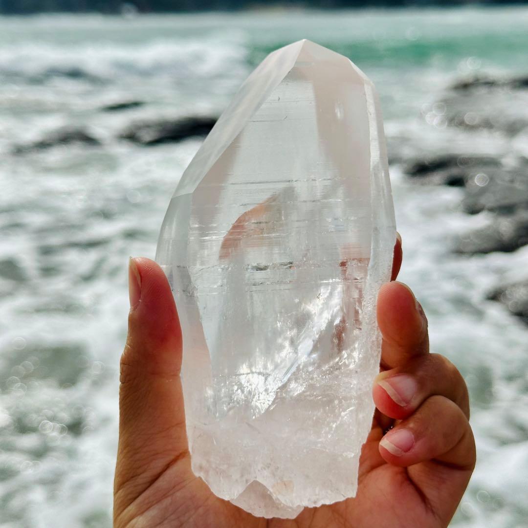 水晶 ロック クリスタル】 バーコード入り ビッグポイント ④ - メルカリ