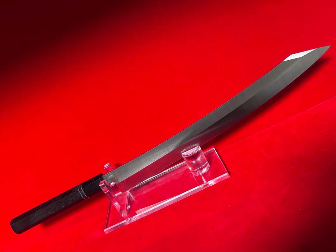 包丁　剣型切付　尺ニ　磨き仕上げ　切味抜群　箱付　未使用品 包丁の堺徳｜柳刃切付包丁 種子包丁 磨き 青二鋼 紫檀