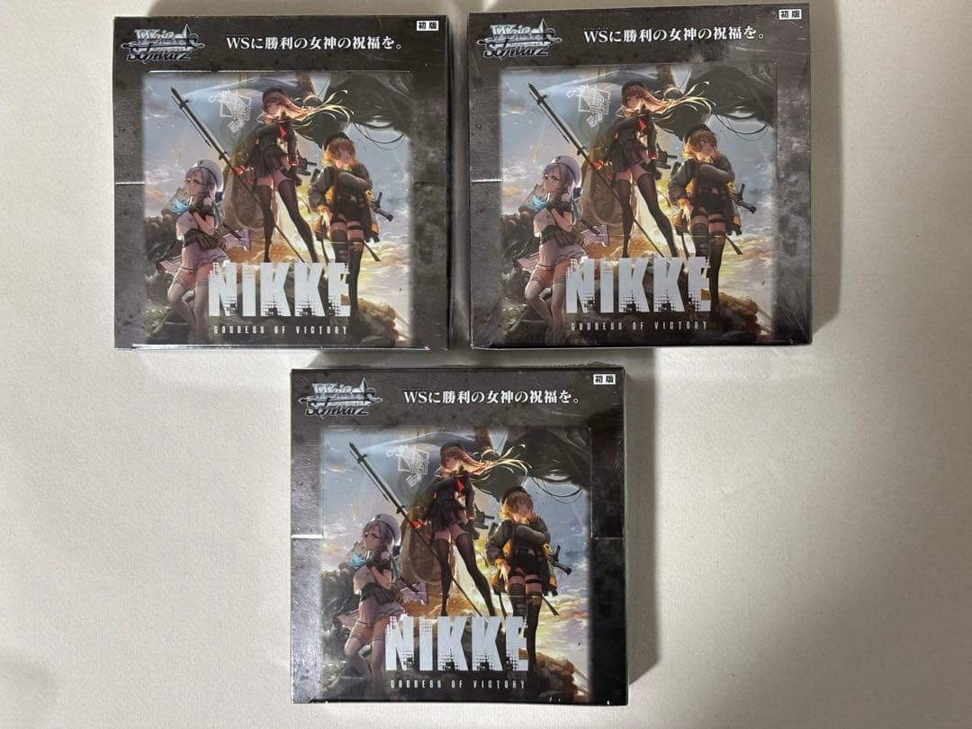 ヴァイスシュヴァルツ NIKKE 初版 シュリンク付3BOX ヴァイスシュヴァルツ 勝利の女神:NIKKE 初版未開封BOX シュリンク付き