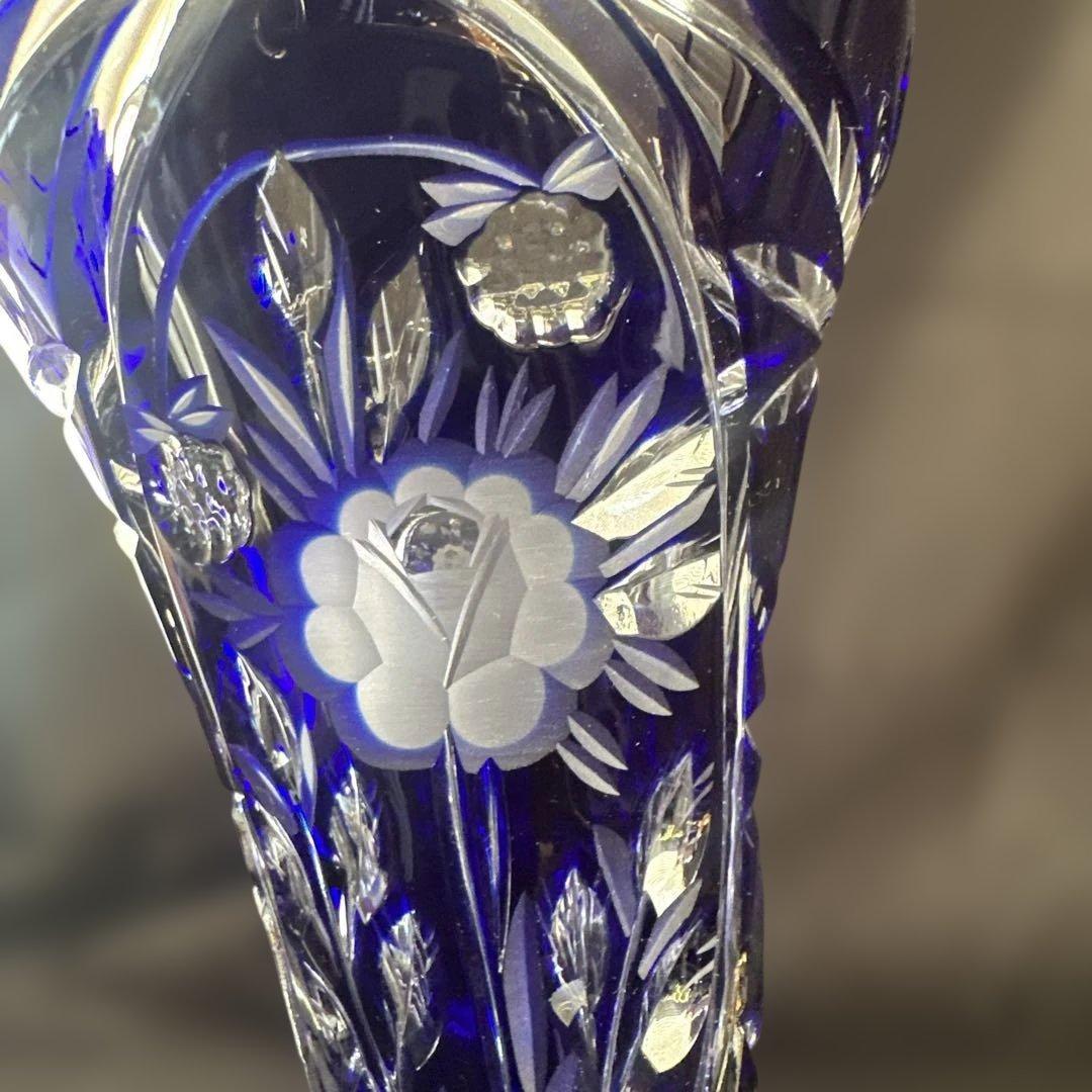 DQESDEN KRISTALL ドイツ製 切子 花瓶 フラワーベース 未使用 - メルカリ