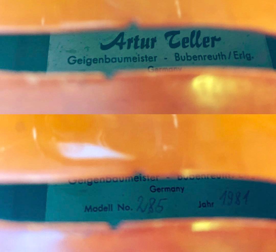 完全調整品】Artur Teller No285 4/4 バイオリン 81年製 - メルカリ