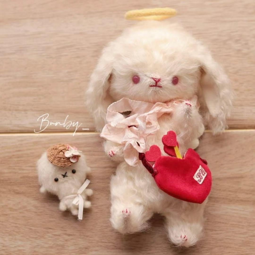 キュビットうさぎちゃん アーティストベア ぬいぐるみ 海外作家様 部屋飾り 兎 ベイビーラビット うさぎ ぬいぐるみ 海外作家様 ハンドメイド
