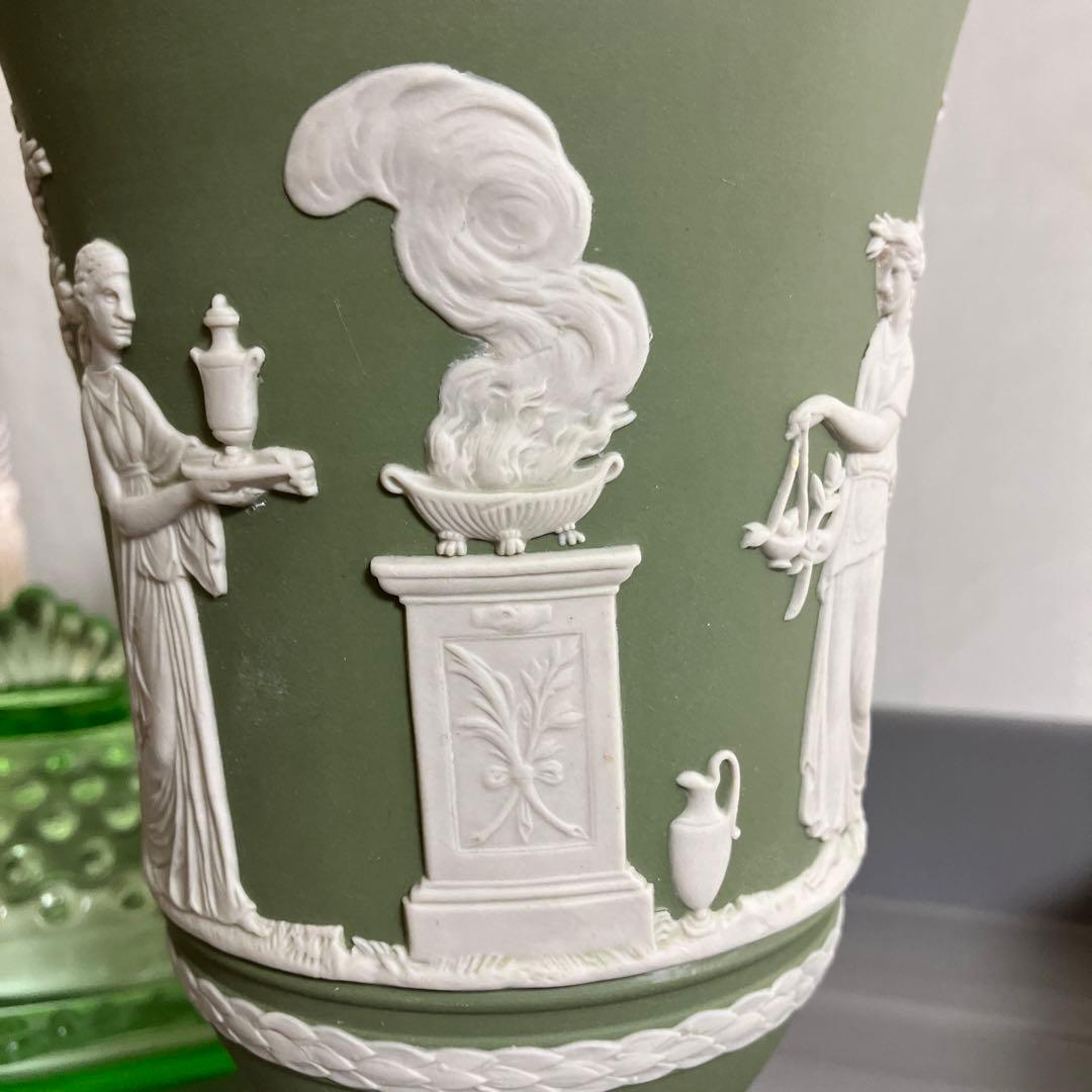 wedgwood ウェッジウッド ジャスパー セイジグリーン 美品 - メルカリ