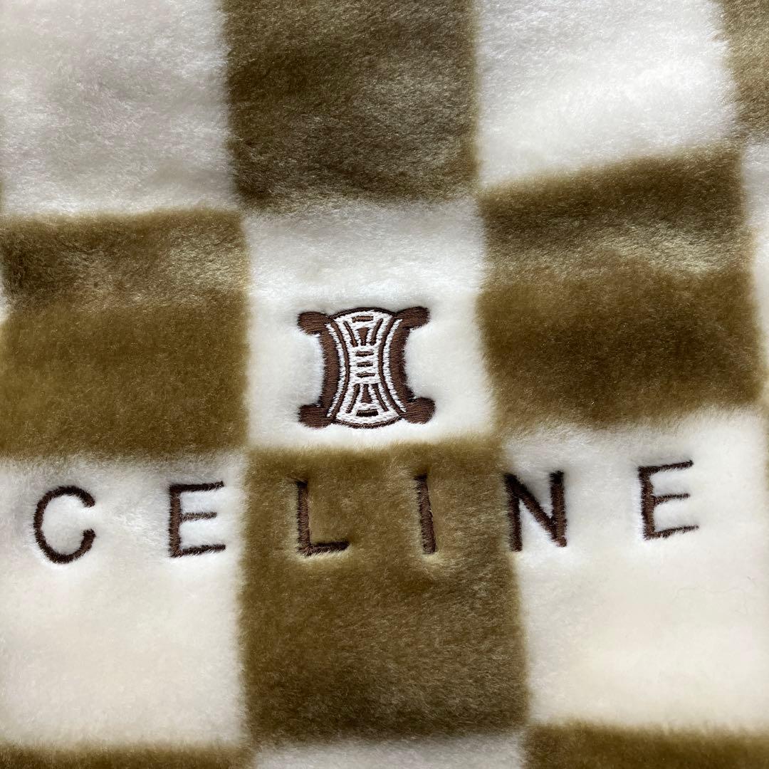 CELINE ニューマイヤー毛布 ミンクタッチ チェック柄