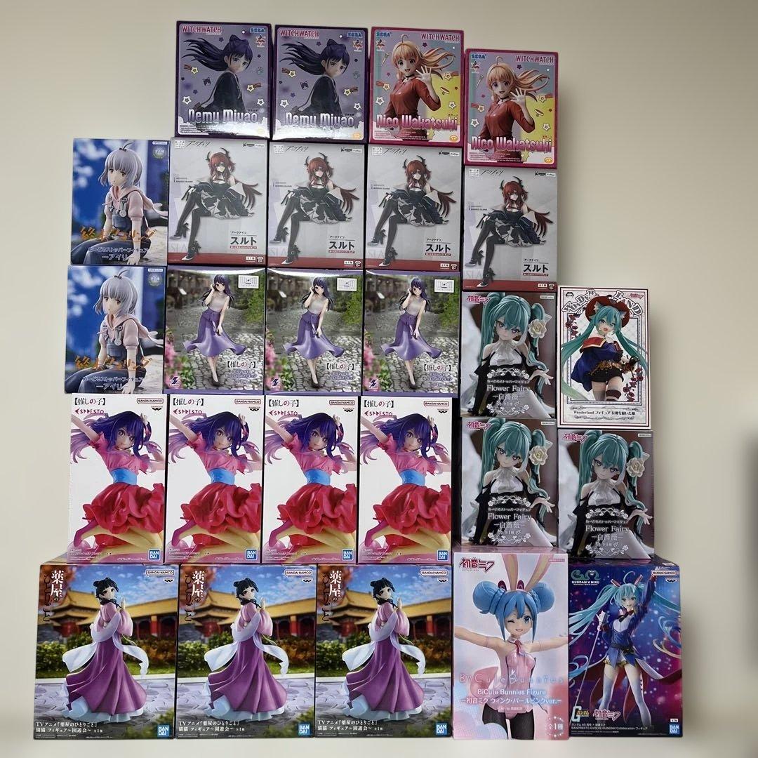 新品未開封　最新プライズ有　アニメマンガ大人気キャラクター　フィギュアまとめ売り 新品・未開封 アニメ プライズ フィギュア 9点セット - メルカリ