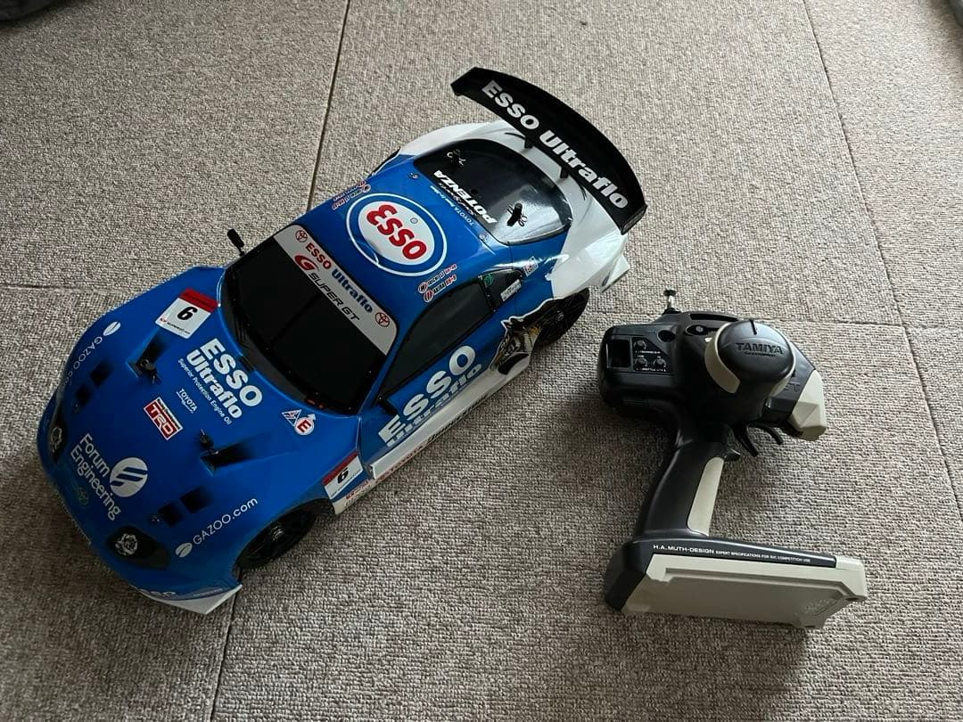 タミヤ TT-01 80スープラボディ ドリラジ 動作OK タミヤ 電動RCカーシリーズ 1/10RC トヨタ スープラ (TT-02Dシャーシ