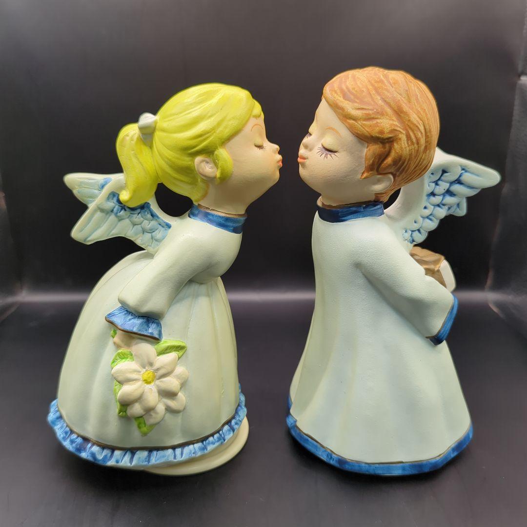 アンティーク】天使のキス 回転式オルゴール 陶器 かわいい - メルカリ