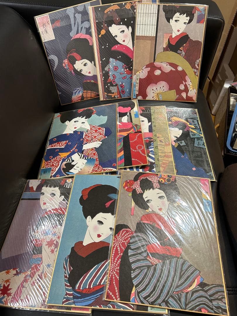 昭和レトロ 中原淳一 【娘十二ヶ月】 年代物・希少な画集画 10枚セット