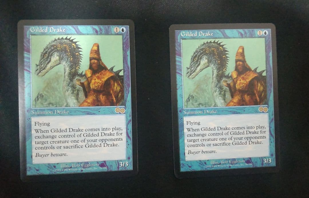 Gilded Drake (マジック：ザ・ギャザリング)　金粉のドレイク 買取相場】-MtG-(日)金粉のドレイク / Gilded Drake【USG】 No.076