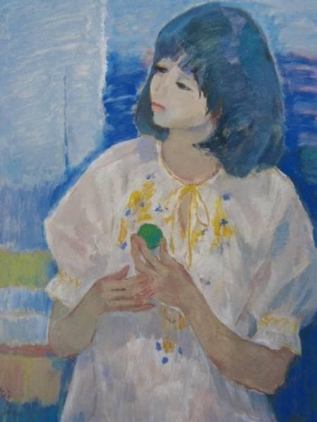 深沢紅子、【青い實】、希少な額装用画集より、新品額装付 深沢紅子 油彩 野の花 6絵柄入り – 深沢紅子 野の花 美術館