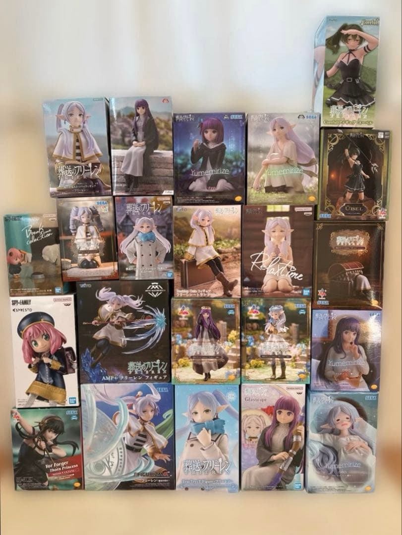 【開封品】人気アニメ　プライズフィギュアまとめ売り　22点セット　フリーレン　他 未開封】葬送のフリーレン プライズフィギュア まとめ売り 4点セット