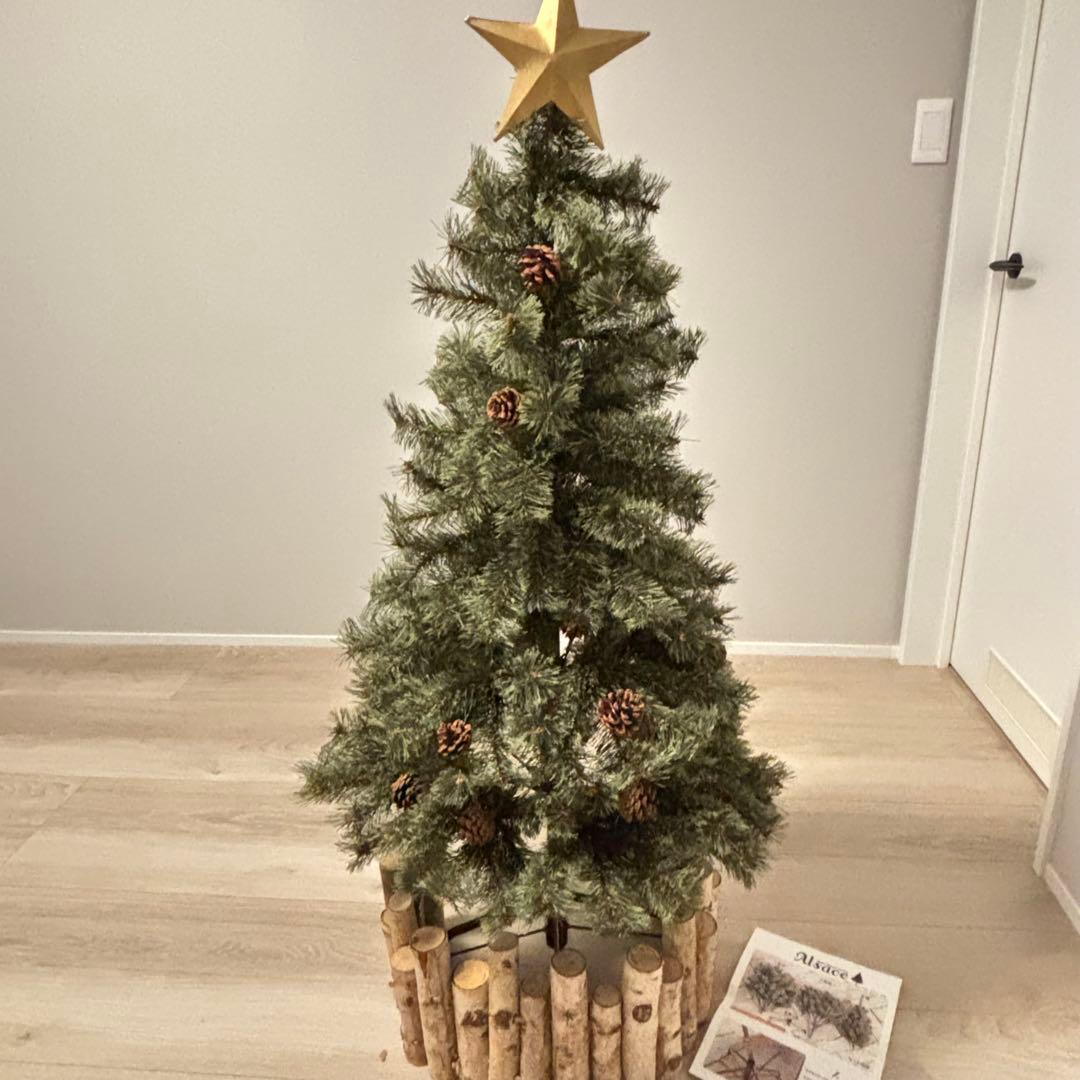 正規品　アルザス　クリスマスツリー 120cm 脚元隠し、トップスターセット Alsace □次回は2026年8月□ Alsace(R)公式 正規品 クリスマスツリー