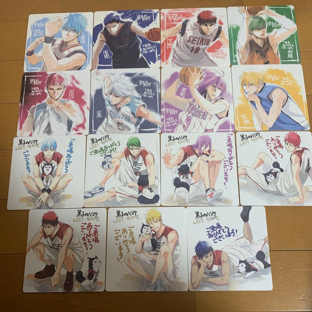 黒子のバスケ 特典 色紙セット 黒子のバスケ_トレーディングミニ色紙／パックジュース 【BOX／16個