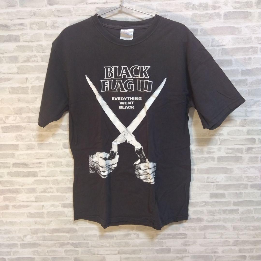 90sビンテージBLACK FLAG Tシャツ パンクHARDCORE Mサイズ 90-00's BLACK FLAG バンドTシャツ - used&vintage box Hi-smile