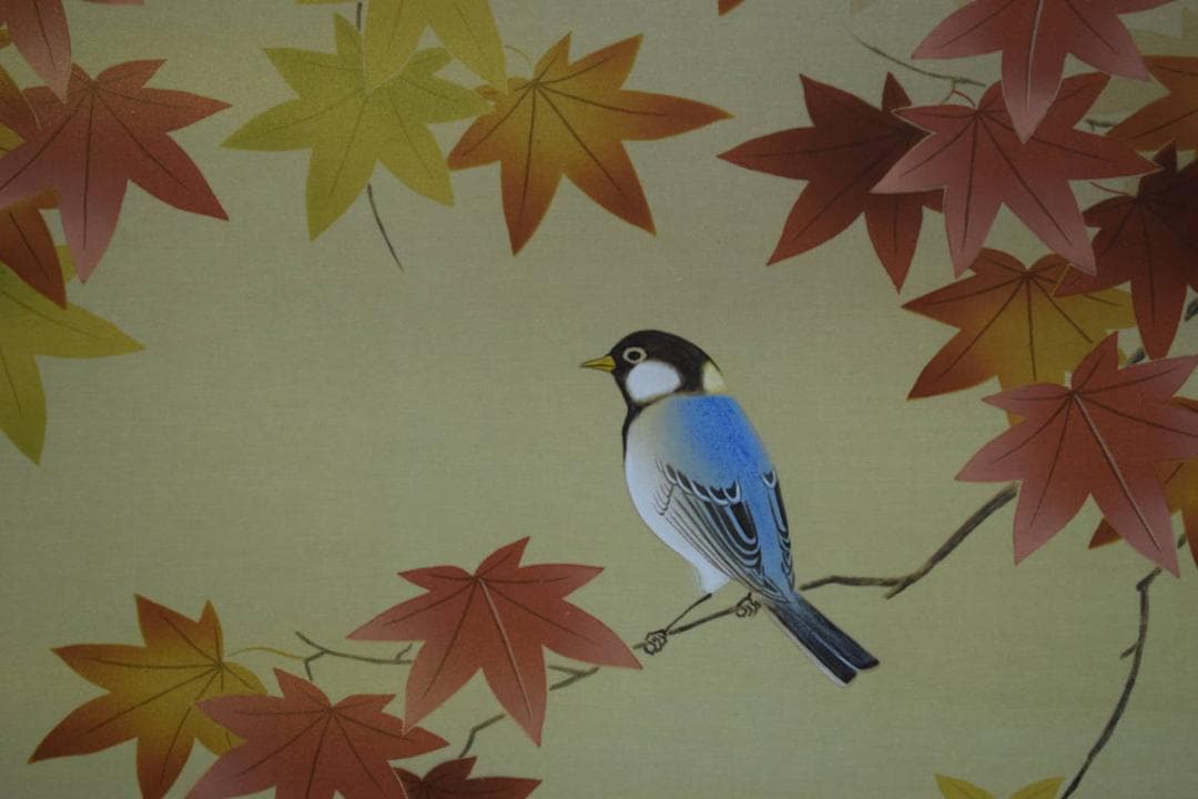 真作/松村朱夏/紅葉に小禽図/美品/桐共箱付/布袋屋掛軸HF-62 楽天市場】掛け軸 掛軸 紅葉小禽図 こうようしょうきんず 幅54.5×高さ