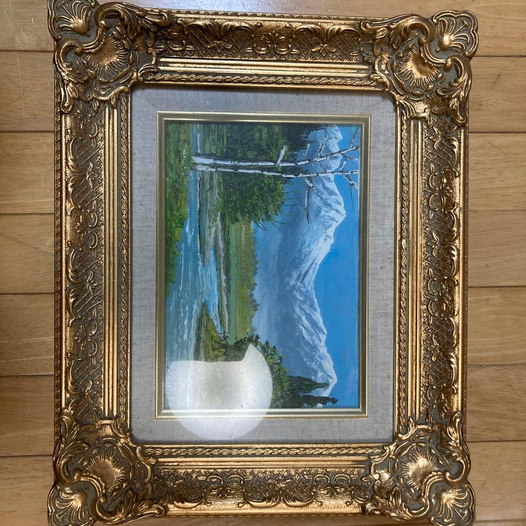 油絵　ガク付き　風景画　アンティーク KAG0987-19：英国アンティーク油絵 (風景画、レイトビクトリアン