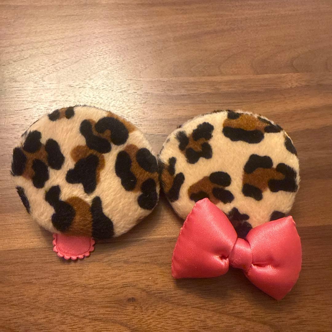 ディズニー ミニー ヒョウ柄 ヘアピン - メルカリ