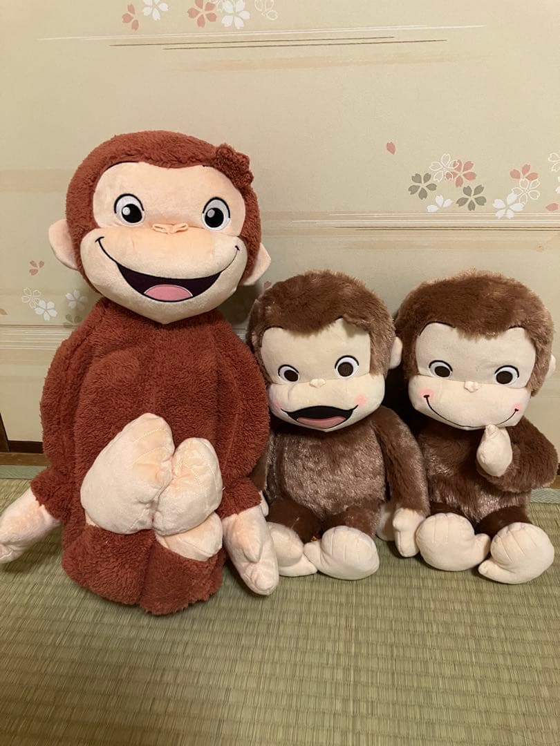 おさるのジョージ 赤いほっぺ ピュアキラVer. 2種 スーパーラージ 計3