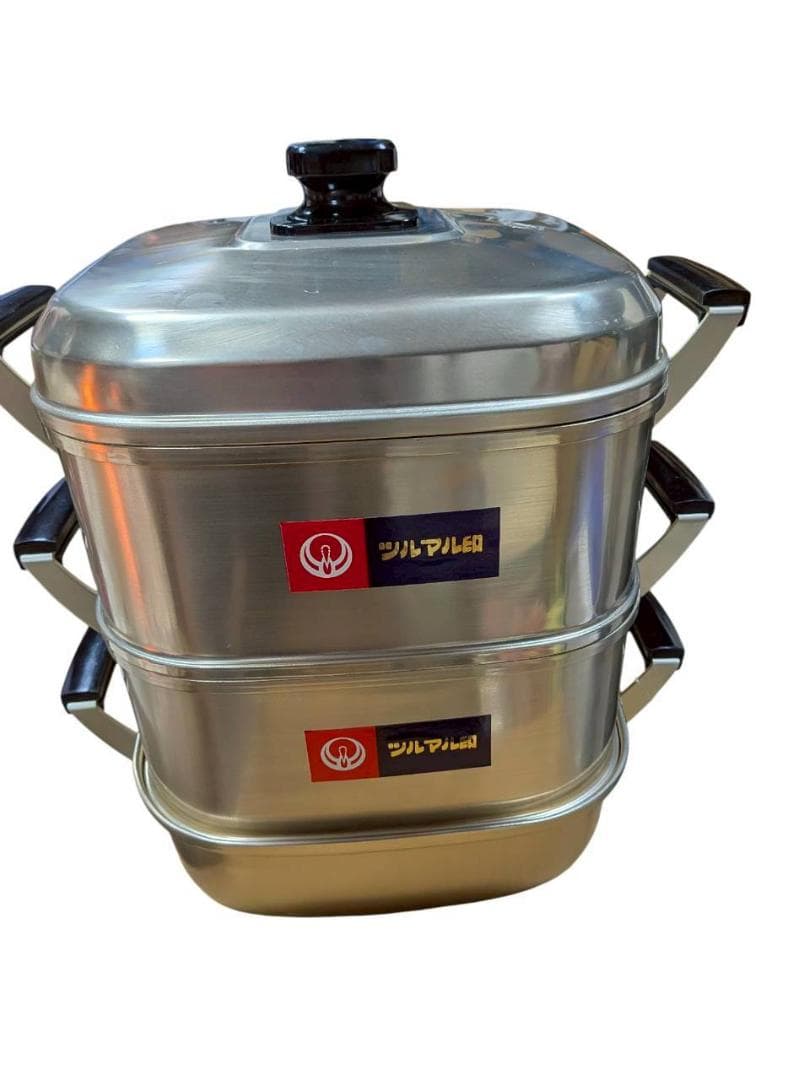 日本アルミ ツルマル印 角型蒸し器 3段 24㎝ 新品/未使用 日本製 日本アルミ ツルマル印 角型蒸し器 3段 24㎝ 新品/未使用 日本製