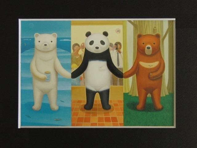 齋藤将、【いきものぶっく】、希少な限定額装用画集画、新品高級額 額装付 絵画 額装作品 F6サイズ 世界の名画アートコレクション ゴッホ