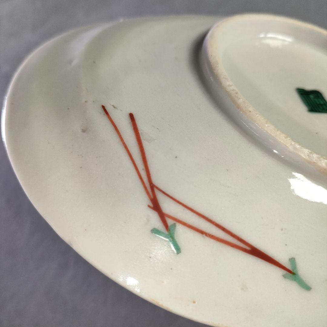 A1210-3/古九谷色絵花鳥文銘々皿5客/共箱/向付/飾