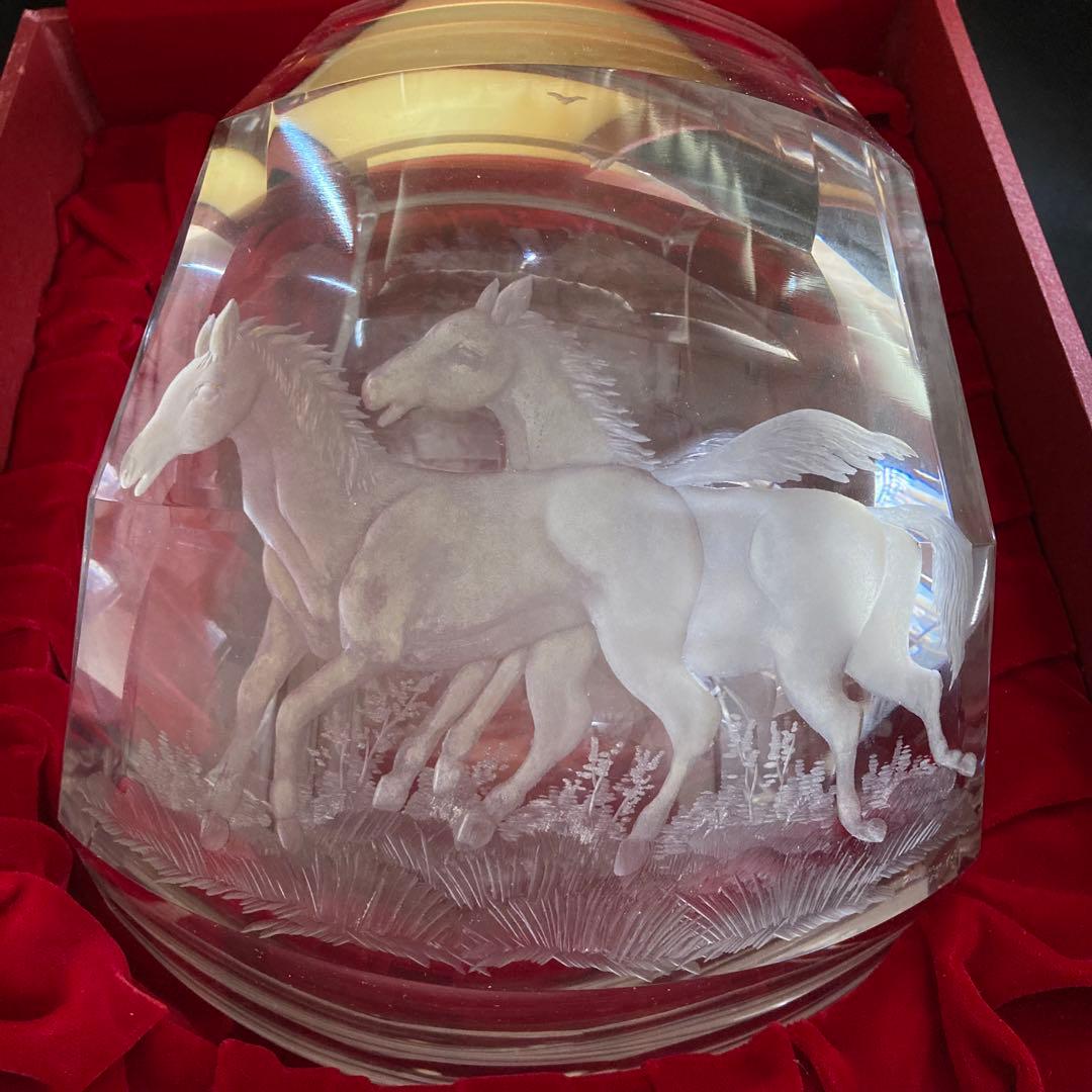 モーゼル　花瓶　馬　高さ約26cm 楽天市場】【送料無料】モーゼル 花瓶 馬 26CM : ガラス食器専門店