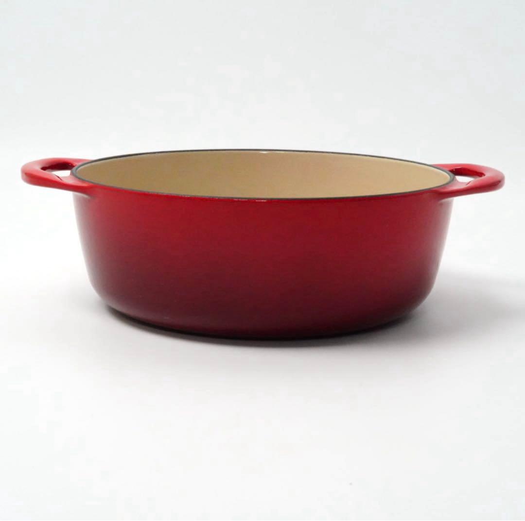 美品】LE CREUSET ココット ビス チェリーレッド 20cm
